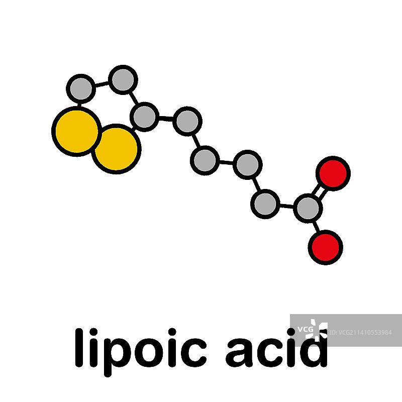 硫辛酸酶辅因子分子结构图图片素材