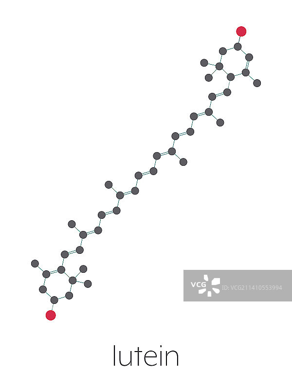 叶黄素黄色植物色素分子，图示图片素材
