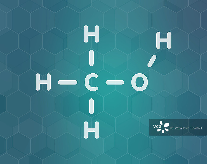 甲醇分子结构示意图图片素材