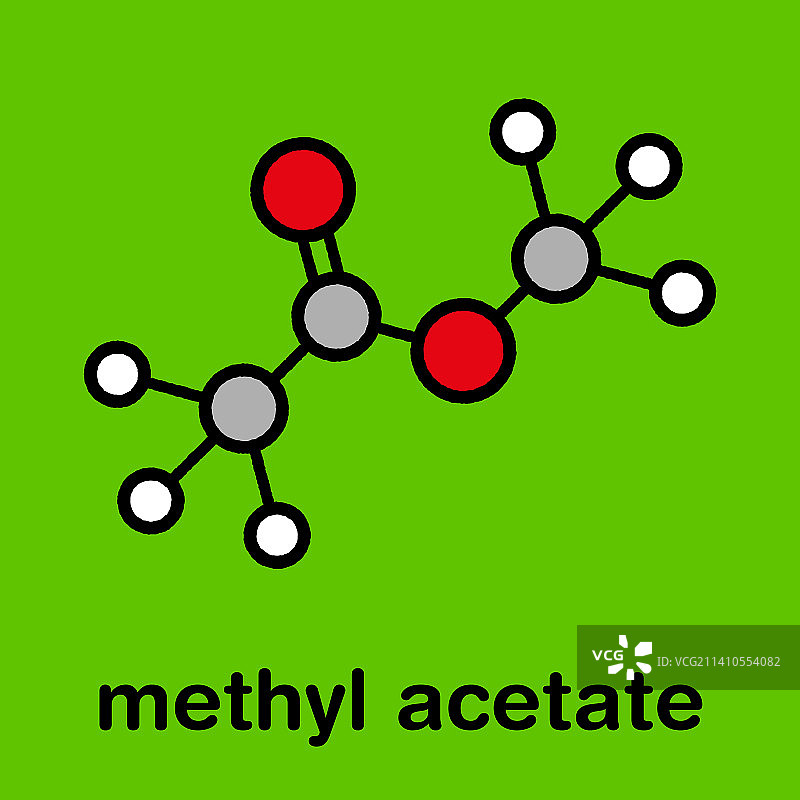 乙酸甲酯溶剂分子结构示意图图片素材