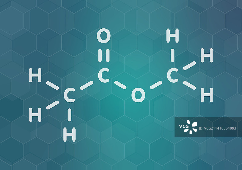 乙酸甲酯溶剂分子结构示意图图片素材
