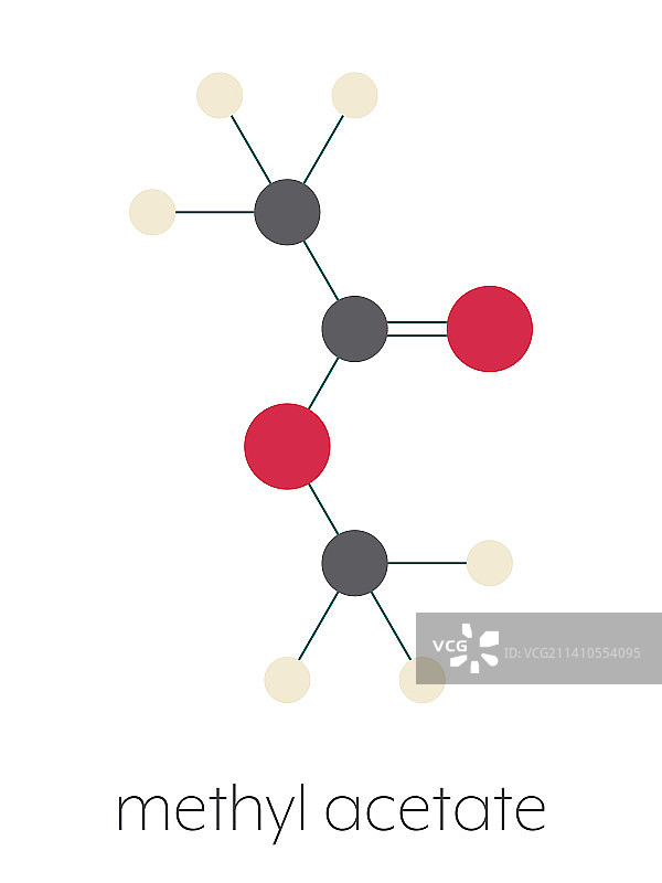 乙酸甲酯溶剂分子结构示意图图片素材