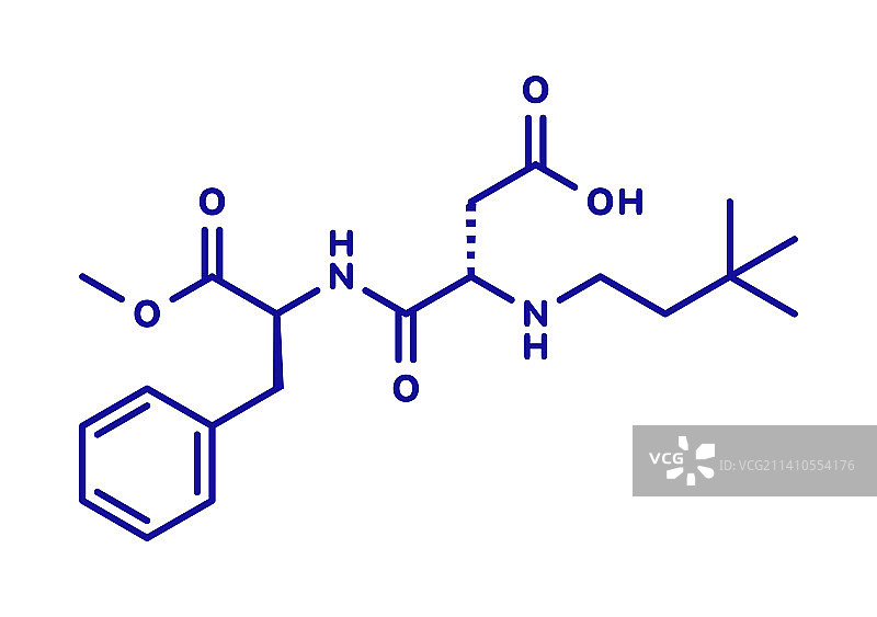 纽甜甜味剂分子插画图片素材