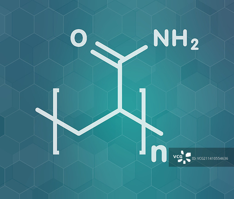聚丙烯酰胺聚合物化学结构图片素材