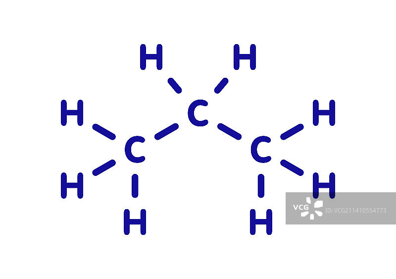 丙烷烃分子结构图图片素材