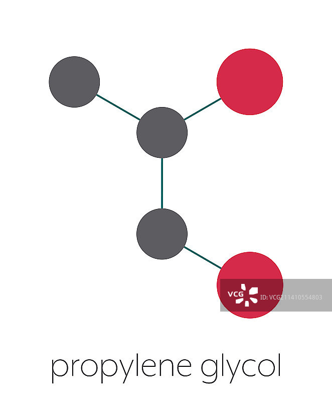 丙二醇分子插画图片素材