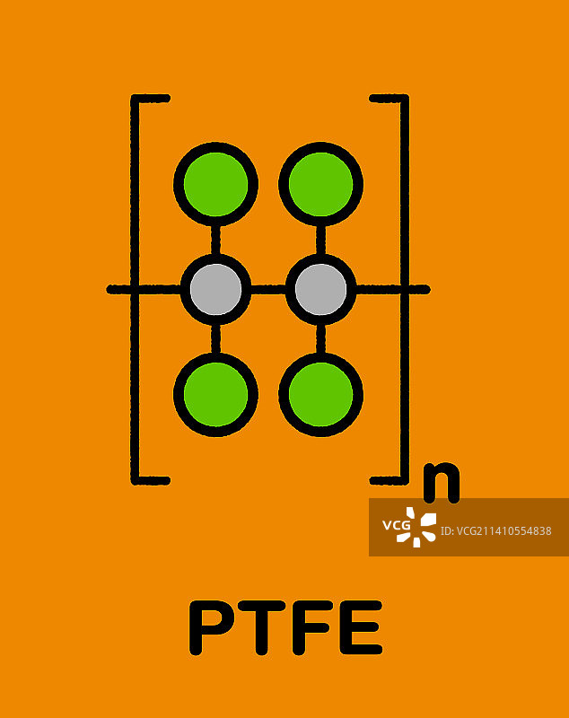 聚四氟乙烯聚合物化学结构图片素材