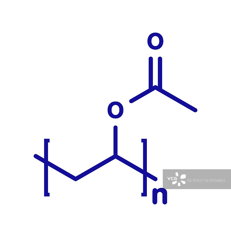 聚醋酸乙烯酯聚合物化学结构插图图片素材