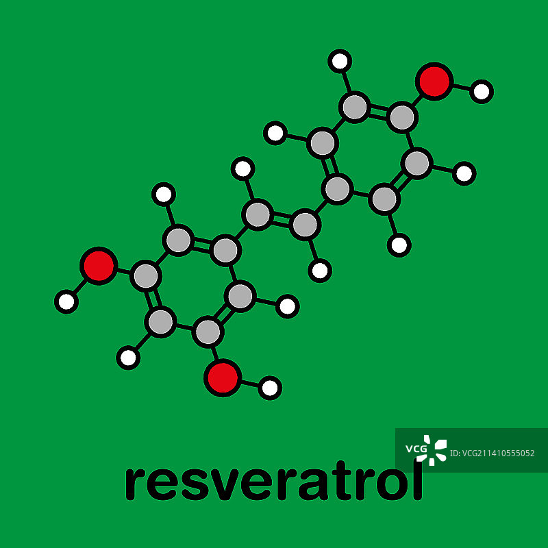 白藜芦醇分子结构图图片素材