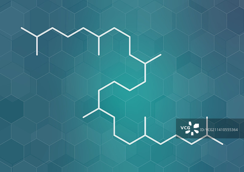 角鲨烷分子插画图片素材