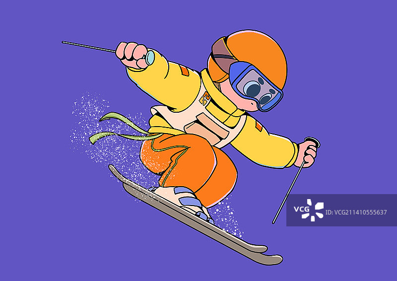 自由式 滑雪插画图片素材