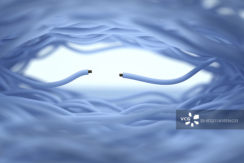 切割的电线，插图图片素材