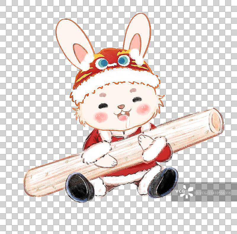 兔年年俗元素图片素材