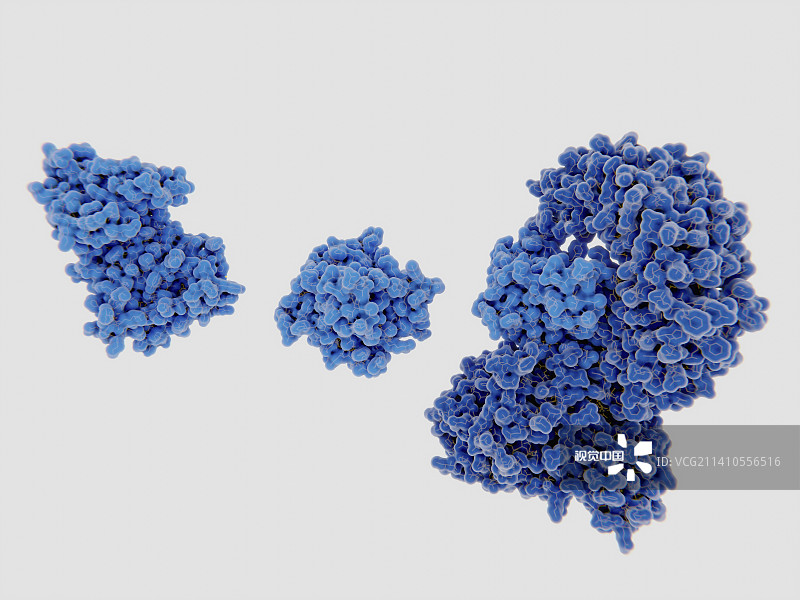 NEK7激酶与NLRP3炎症小体结合分子模型图片素材