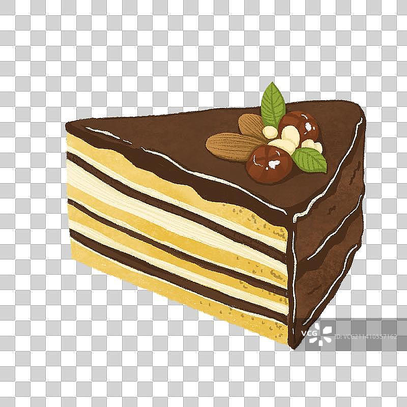 巧克力切角蛋糕图片素材
