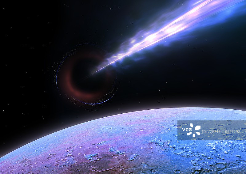 从行星看到的M87黑洞插图图片素材