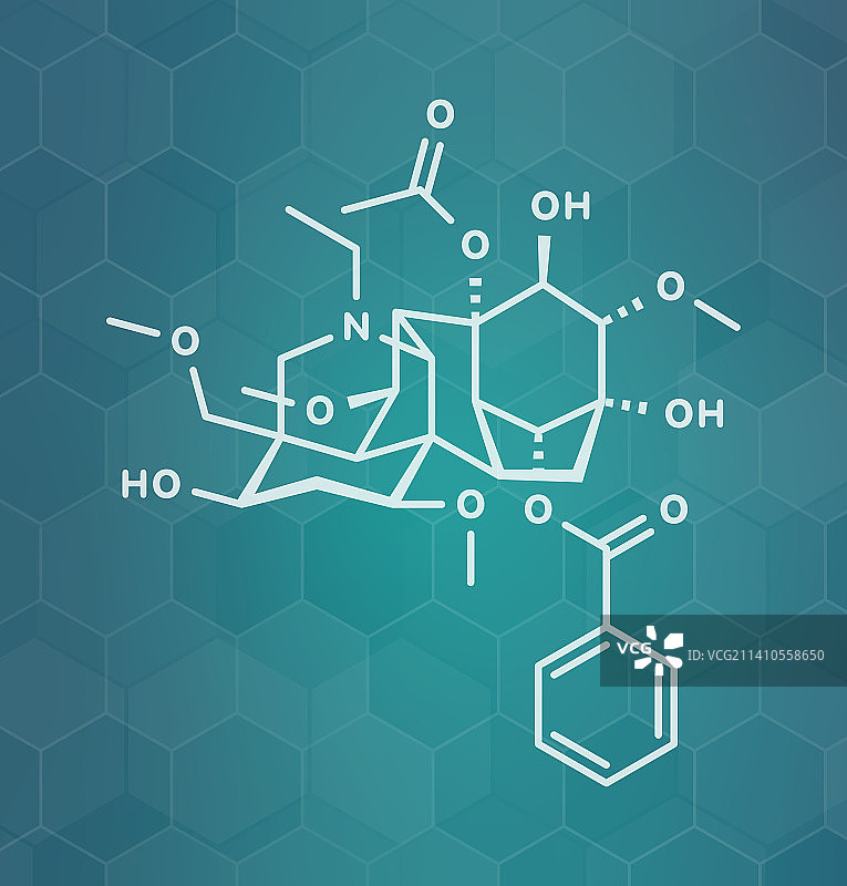 乌头碱分子结构图图片素材