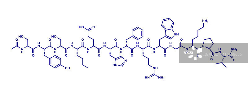 阿法米兰肽或光保护药物分子，图示图片素材