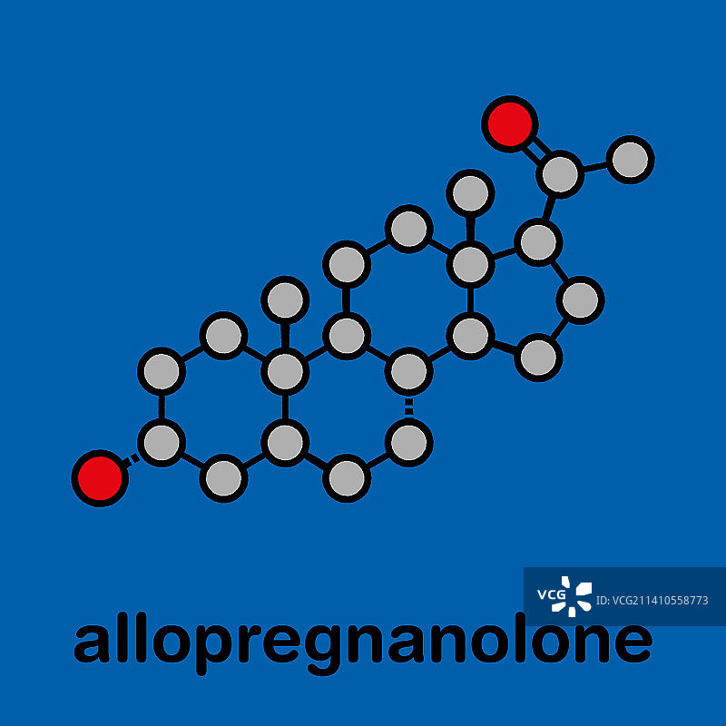 阿洛孕烷醇酮药物分子示意图图片素材