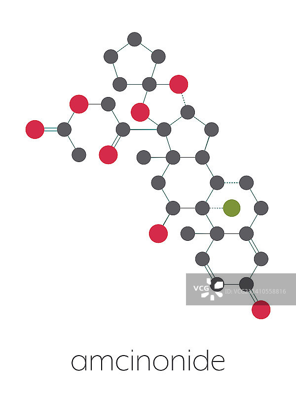 安西奈德外用皮质类固醇分子图片素材