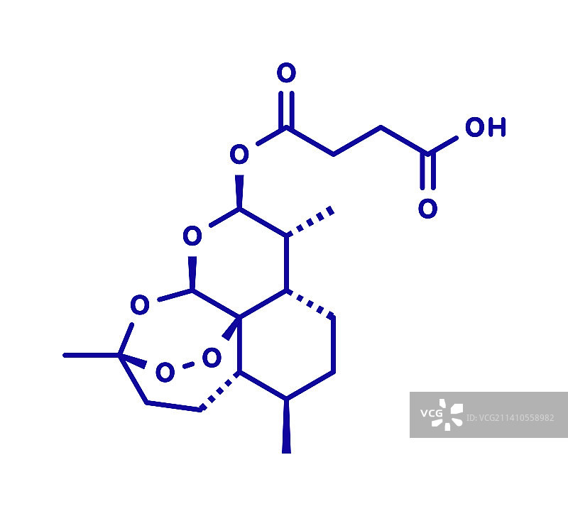 青蒿琥酯疟疾药物分子图片素材