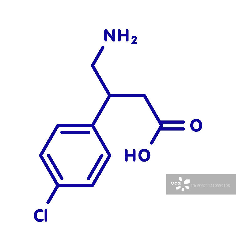 巴氯芬药物分子图图片素材
