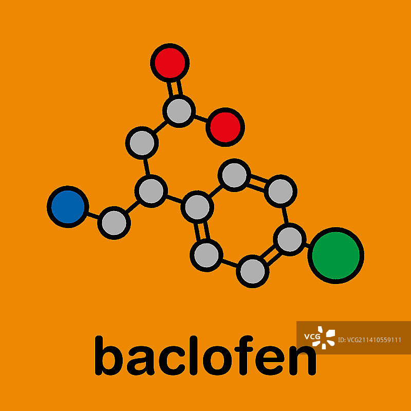 巴氯芬药物分子图图片素材