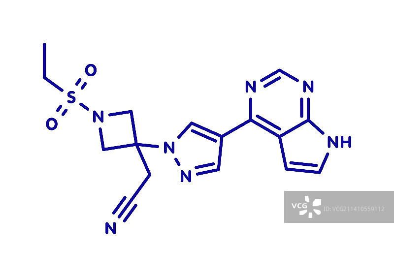 巴瑞替尼 Janus 激酶抑制剂药物插图图片素材