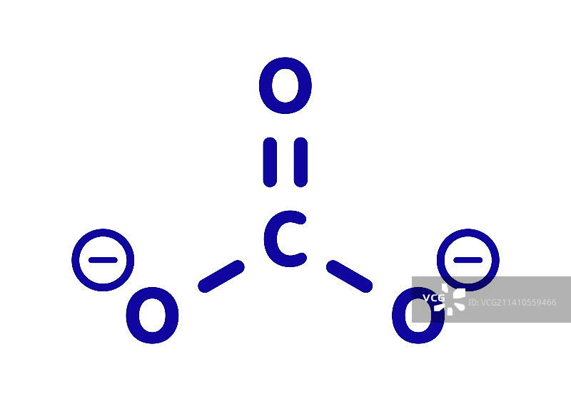 碳酸根阴离子化学结构图图片素材