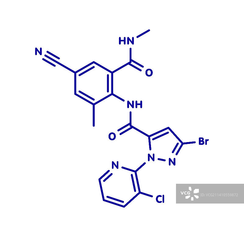 氯虫苯甲酰农药分子结构图图片素材