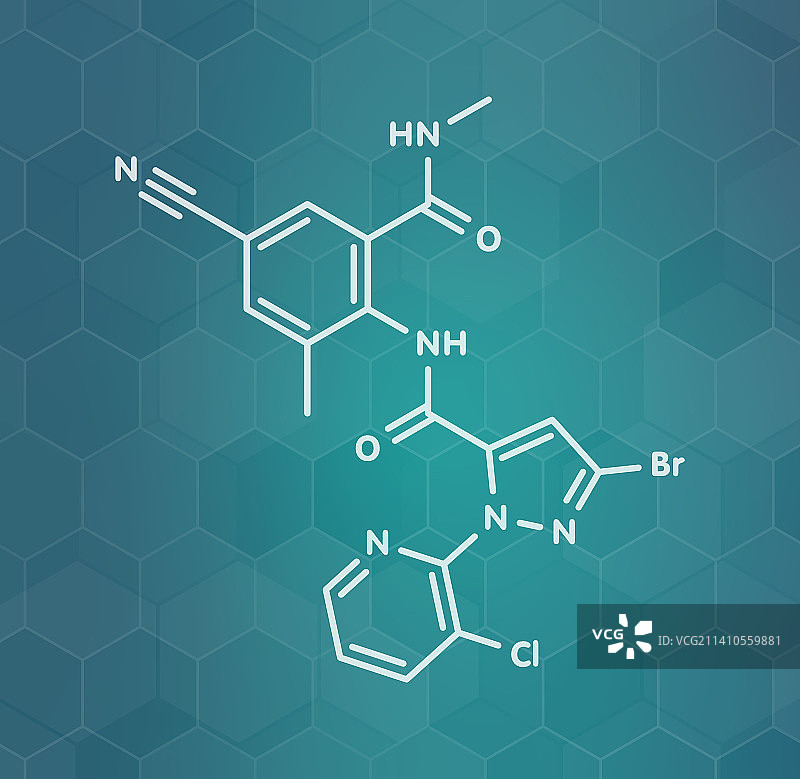 氯虫苯甲酰农药分子结构图图片素材