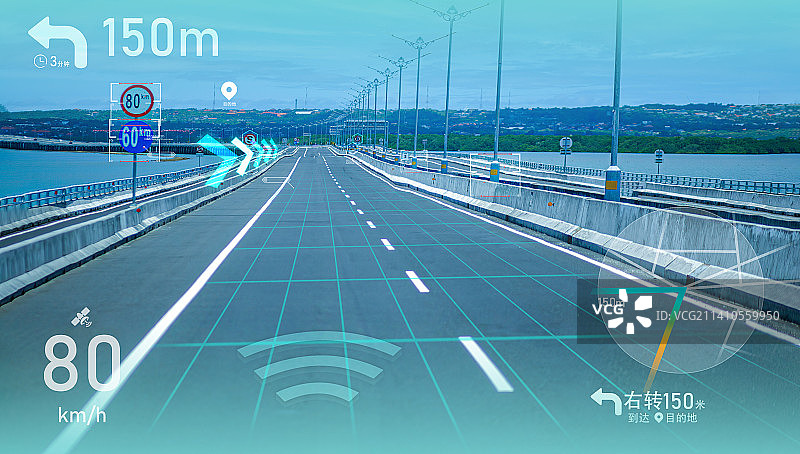 无人自动驾驶车辆司机助理系统自主评估卫星导航大数据云计算深度学习数字人工智能变道超车传感防撞探测导航图片素材