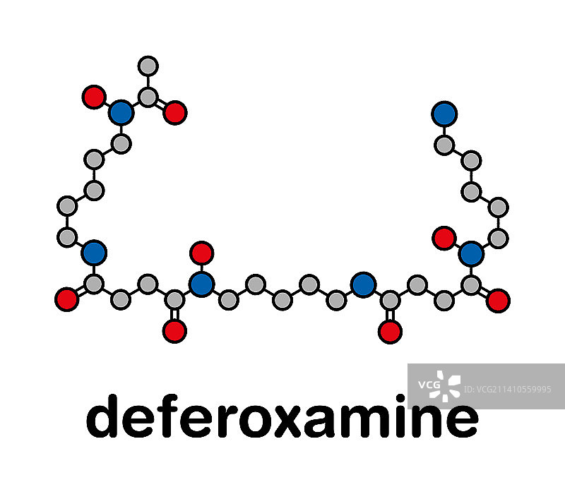 去铁胺药物分子示意图图片素材