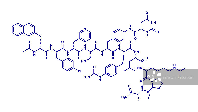 地加瑞克前列腺癌药物分子，图示图片素材