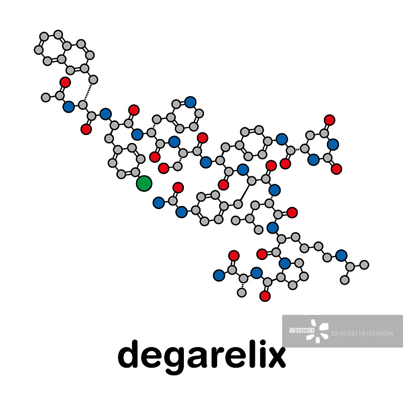 地加瑞克前列腺癌药物分子，图示图片素材