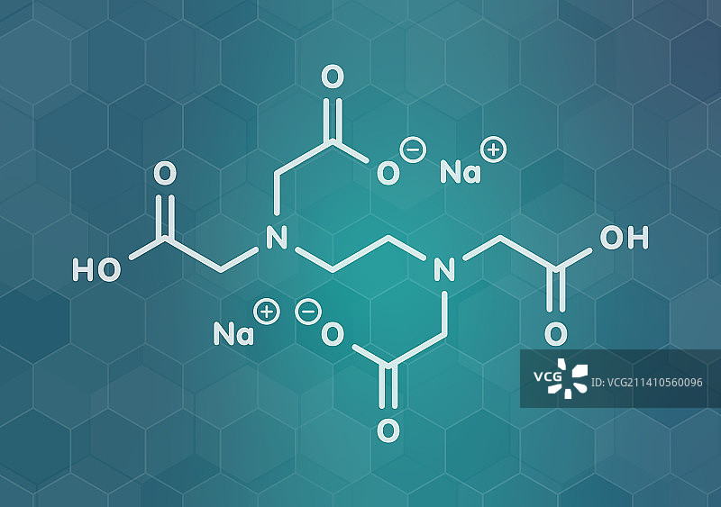 乙二胺四乙酸二钠分子结构图图片素材