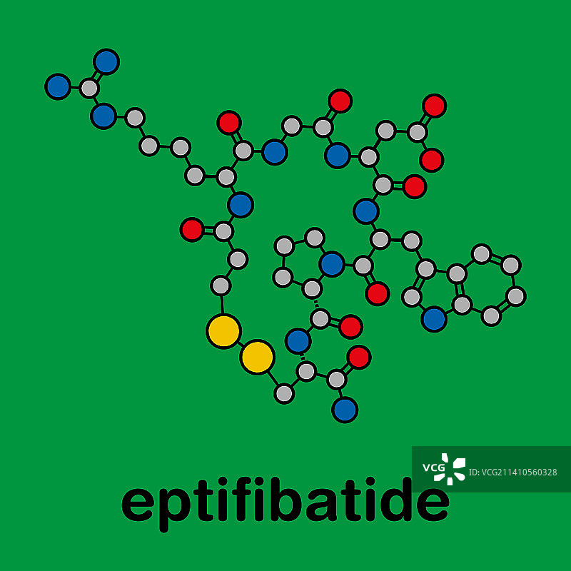 依替巴肽抗凝药物分子图片素材