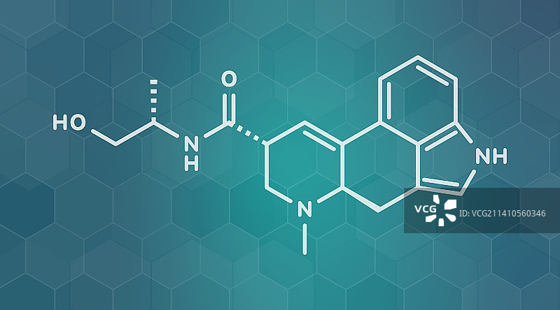 麦角新碱药物分子示意图图片素材