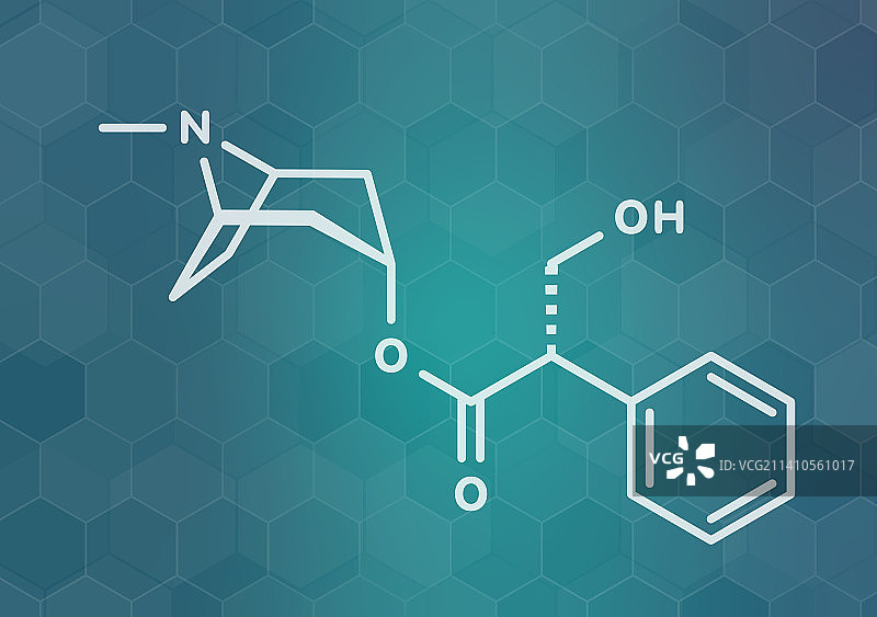 莨菪碱生物碱分子结构图图片素材