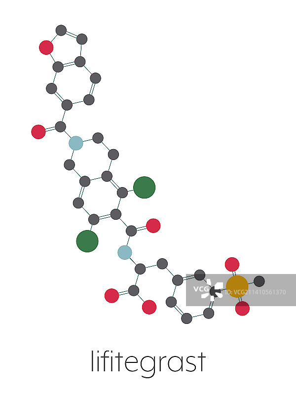 Lifitegrast药物分子，图示图片素材