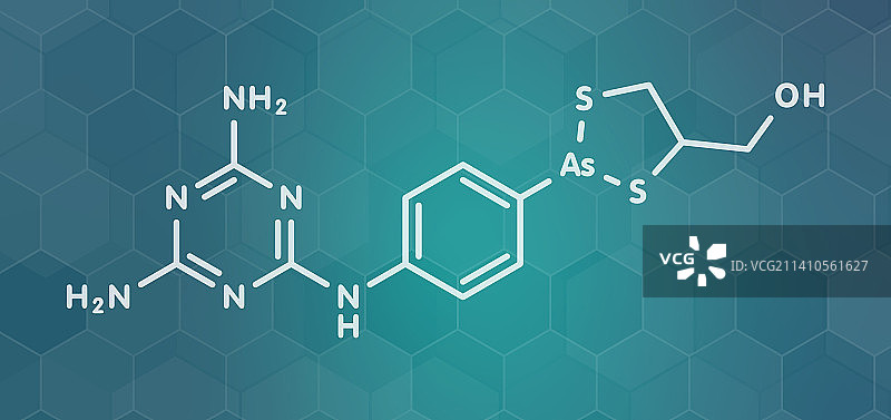 美拉胂醇锥虫病药物分子结构图图片素材