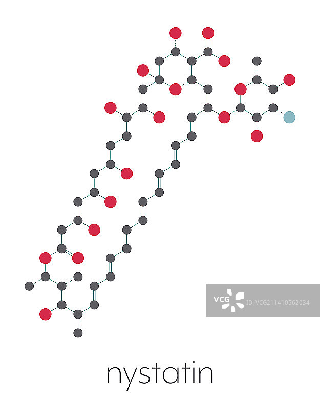 制霉菌素抗真菌药物分子图图片素材