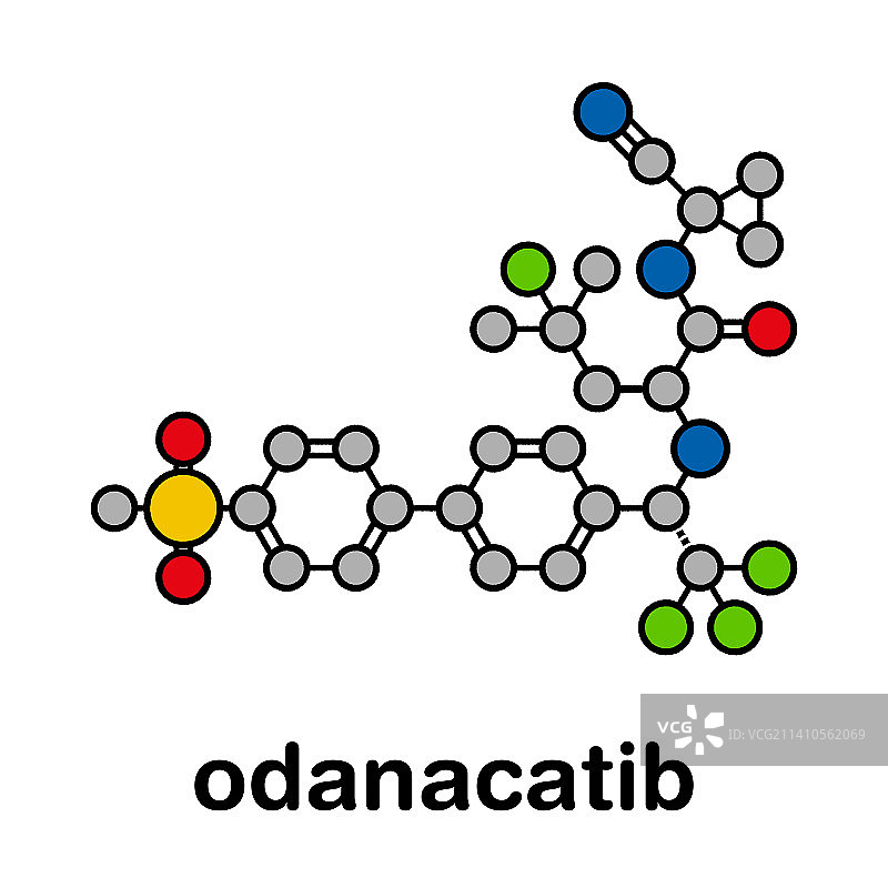 奥达那卡替泊骨质疏松症药物分子，图示图片素材