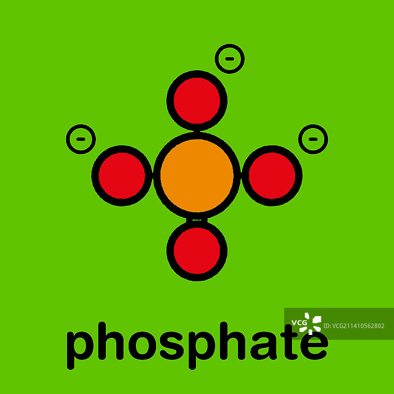 磷酸根阴离子化学结构图图片素材