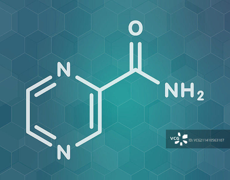 吡嗪酰胺结核病药物分子结构示意图图片素材