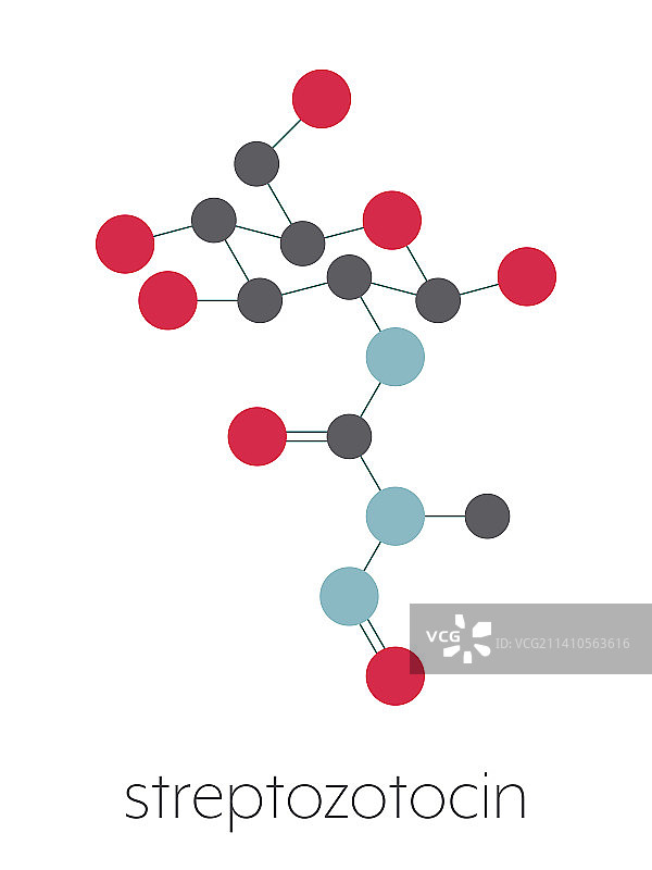 链脲佐菌素抗癌药物分子图图片素材