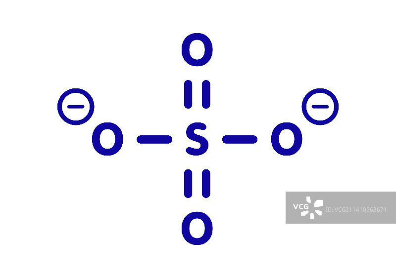 硫酸根阴离子化学结构图图片素材