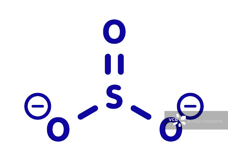 亚硫酸盐阴离子化学结构图图片素材