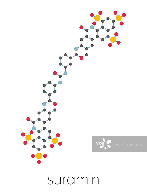 苏拉明昏睡病药物分子结构图图片素材