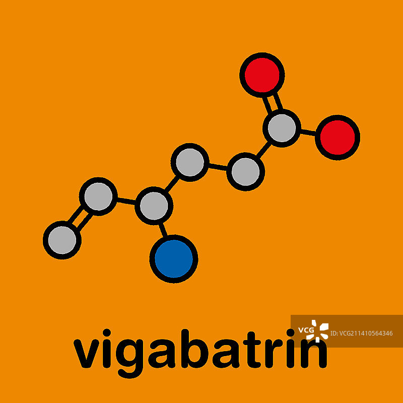 氨己烯酸癫痫药物分子结构图图片素材